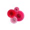Bold Red Dots & Stripes Party Fans Perfect for Holiday, Christmas, Valentine’s Day, Graduation & Festive Events